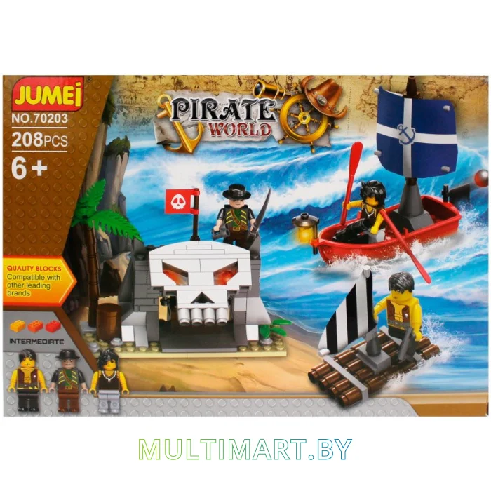 Конструктор Jumei N-395 Пираты (208 деталей)